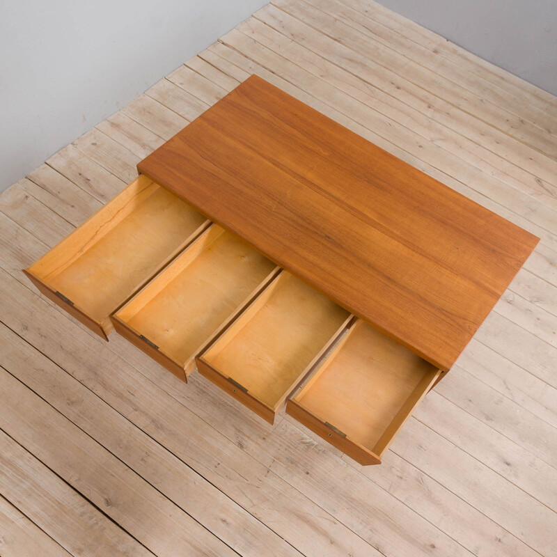 Teak vintage desk by Severin Hansen for Haslev Denmark, 1960s