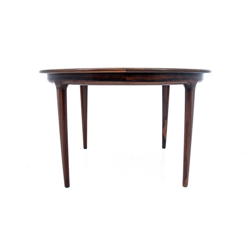 Vintage round rosewood table, Denmark 1960s