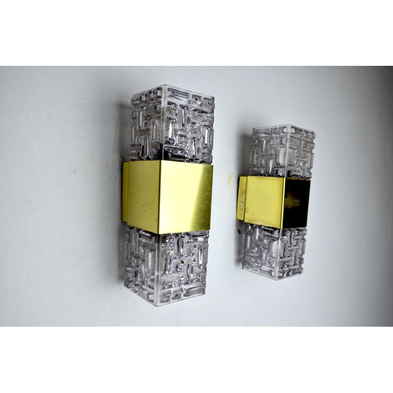 Pair of vintage wall lamps by Sciolari, Italy 1970