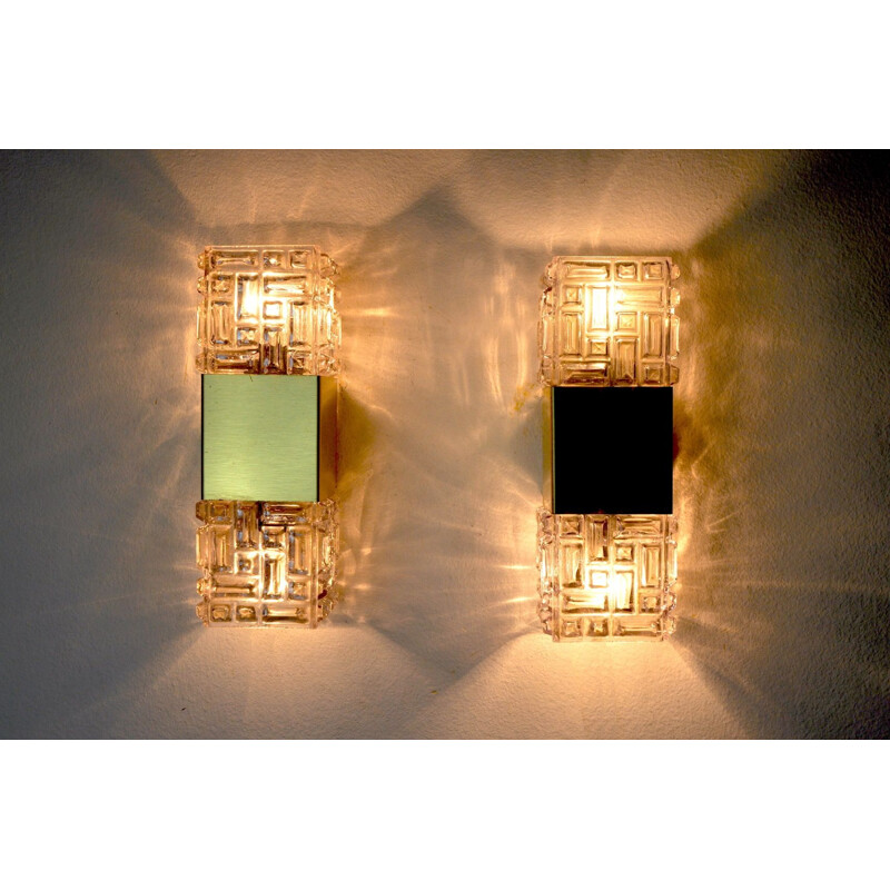 Pair of vintage wall lamps by Sciolari, Italy 1970