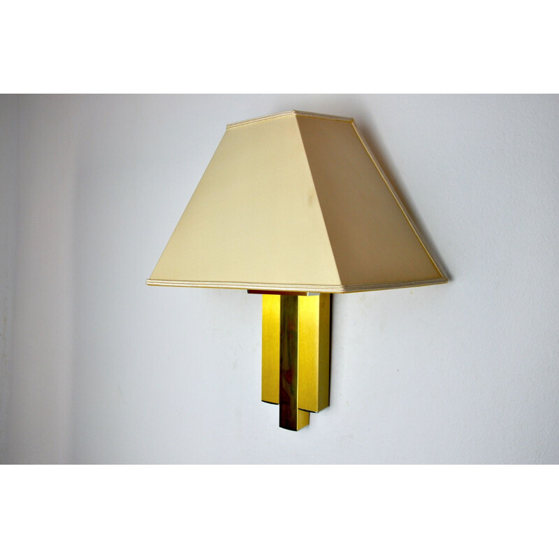 Vintage Hollywood Regency wall lamp by Lumica, Spain 1970