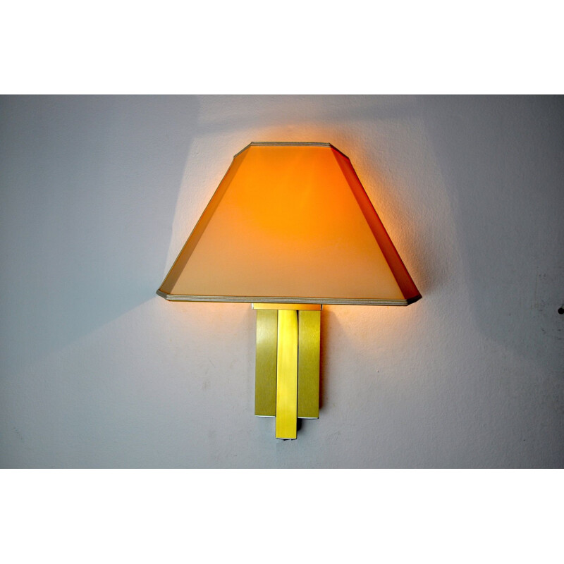 Vintage Hollywood Regency wall lamp by Lumica, Spain 1970