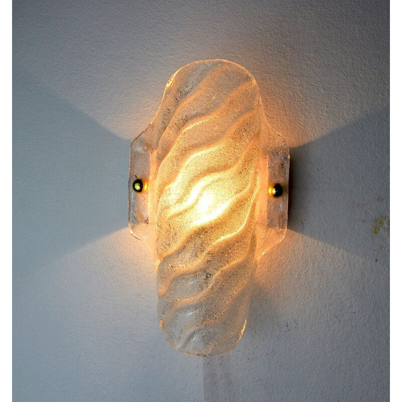 Vintage Murano glass wall lamp by Carl Fagerlund, Italy 1970