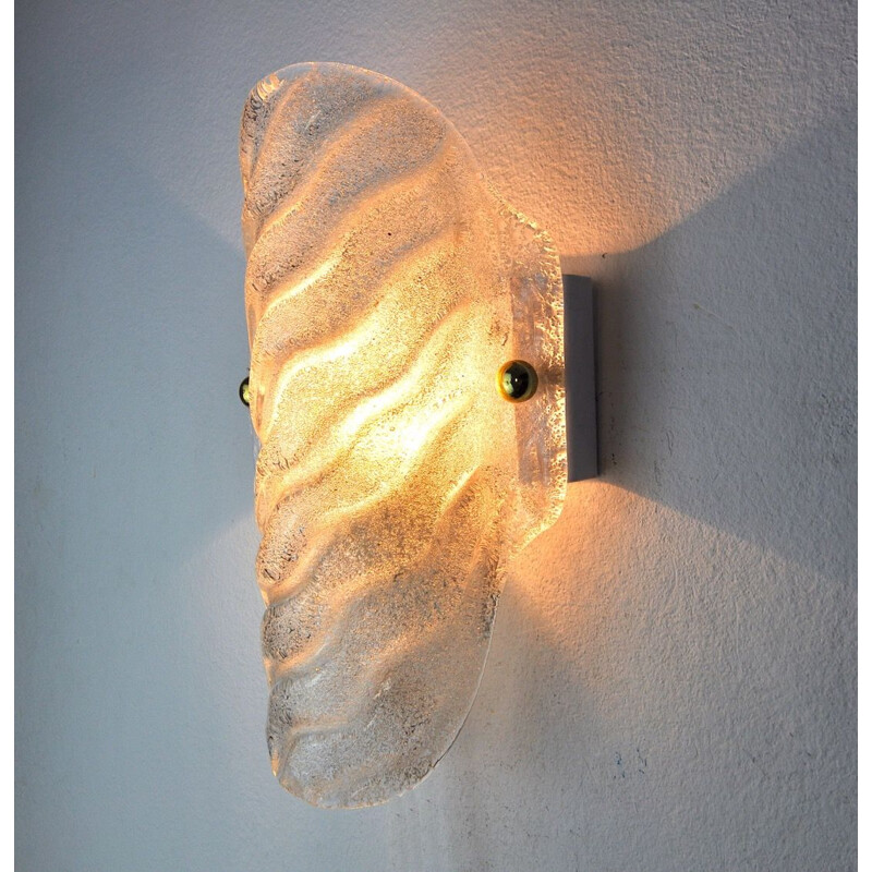 Vintage Murano glass wall lamp by Carl Fagerlund, Italy 1970