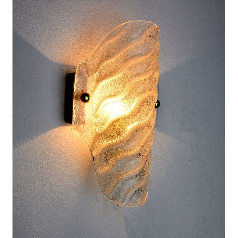 Vintage Murano glazen wandlamp door Carl Fagerlund, Italië 1970