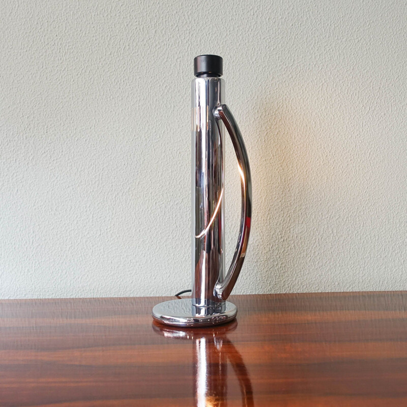 Lampe de table vintage pliable Tharsis chromée par Luis Perez de la Oliva pour Fase, Espagne 1973