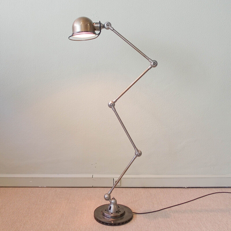 Lampada da terra articolata vintage di Jean-Louis Domecq per Jieldé, 1950