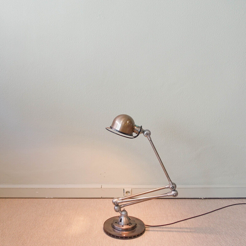 Vintage gelede vloerlamp van Jean-Louis Domecq voor Jieldé, 1950