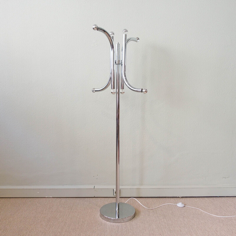 Lampadaire tubulaire vintage par Gaetano Sciolari, 1970