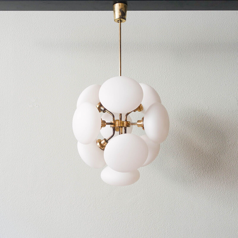 Vintage Sputnik multi-globe pendant lamp by Kaiser Leuchten, Germany 1970s