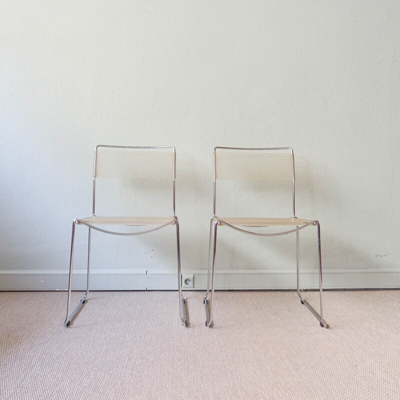 Pair of vintage Spaghetti chairs by Giandomenico Belotti for Alias, Italy 1980s