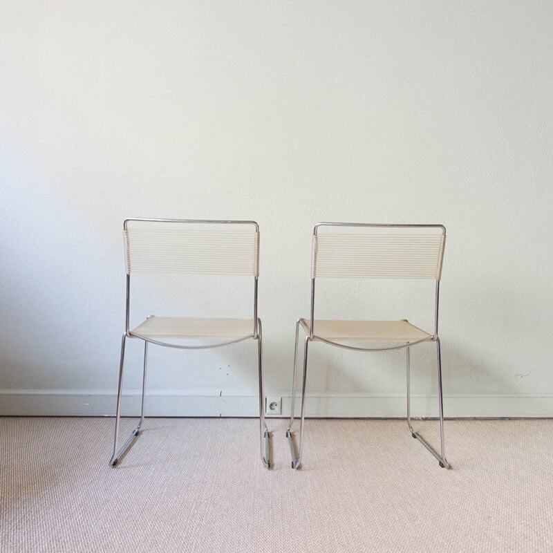 Pair of vintage Spaghetti chairs by Giandomenico Belotti for Alias, Italy 1980s