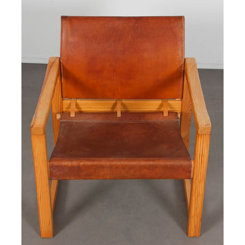 Vintage Diana leather armchair by Mobring for Ikea, 1970s