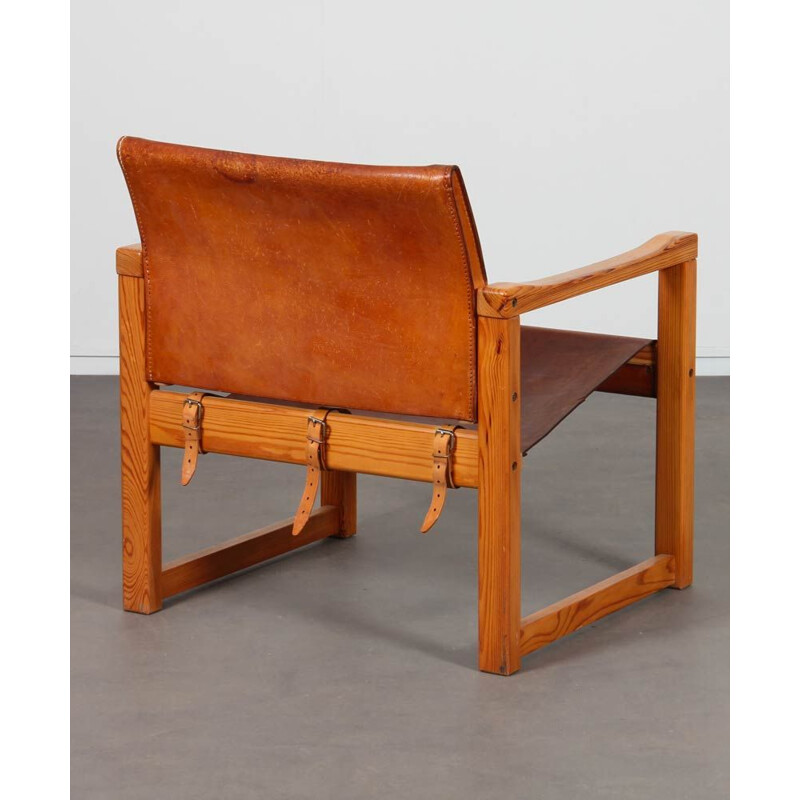 Vintage Diana leather armchair by Mobring for Ikea, 1970s