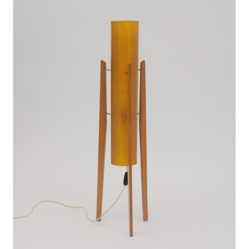 Lampadaire "Rocket" en fibre de verre et bois - 1960