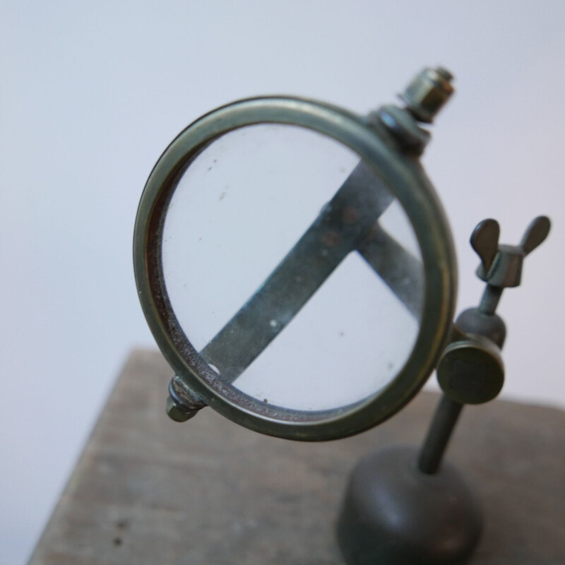 Vintage lamp with Curio magnifying glass, England 1900s