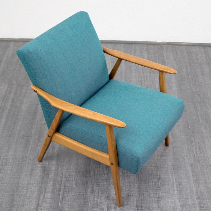 Fauteuil vintage en hêtre - années 60