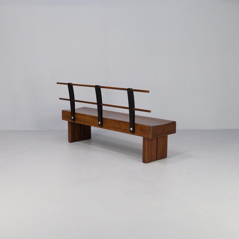 Vintage teak wooden bench