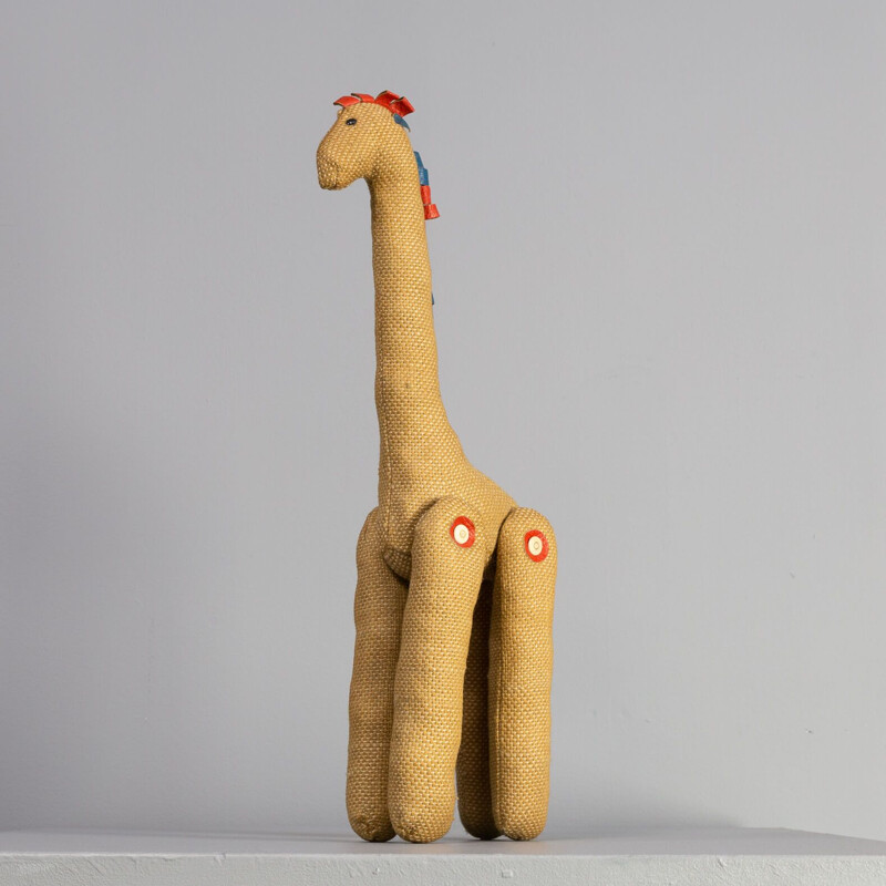 Vintage giraffe therapie speelgoed van Renate Müller voor H. Josef Leven Kg, Duitsland 1970