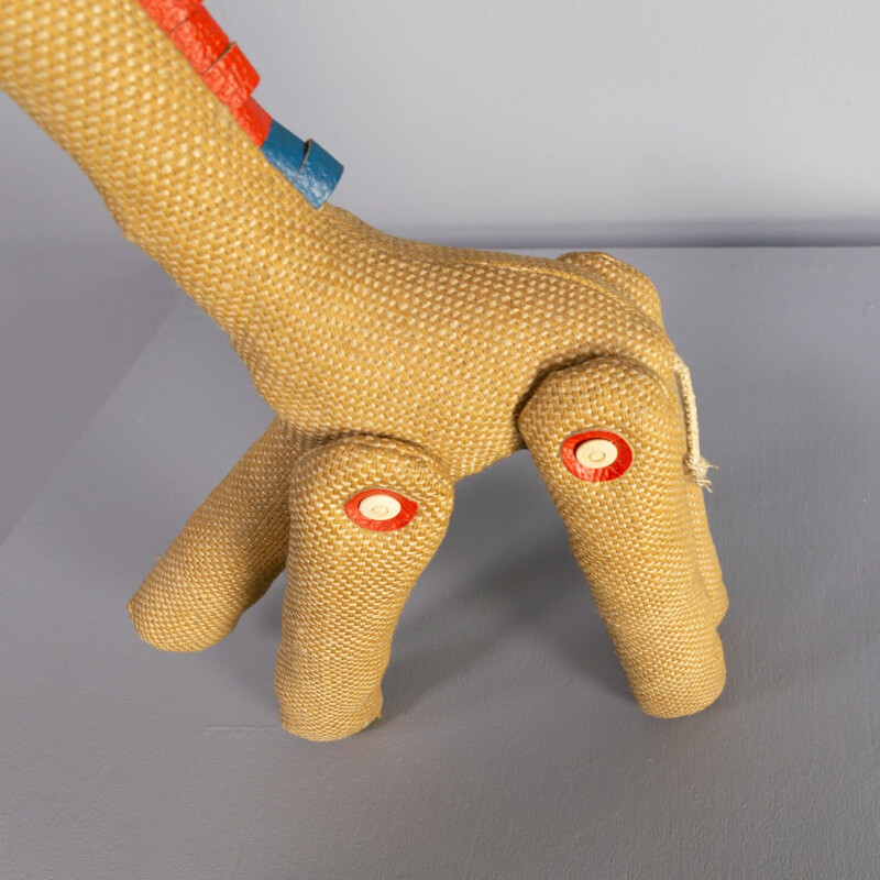 Vintage giraffe therapie speelgoed van Renate Müller voor H. Josef Leven Kg, Duitsland 1970