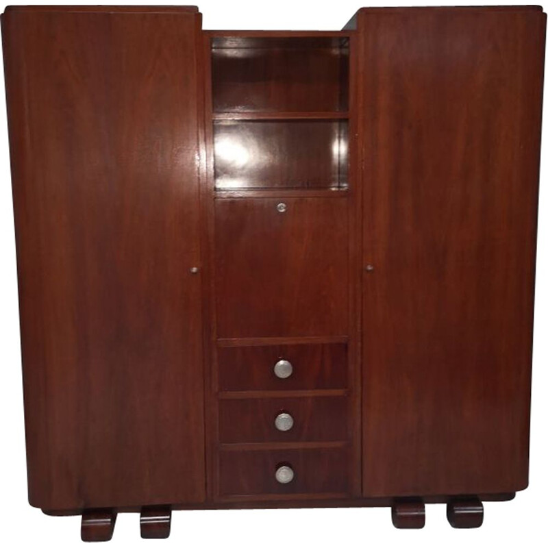 Vintage Art Deco rosewood cabinet by Maison Dominique, 1930 