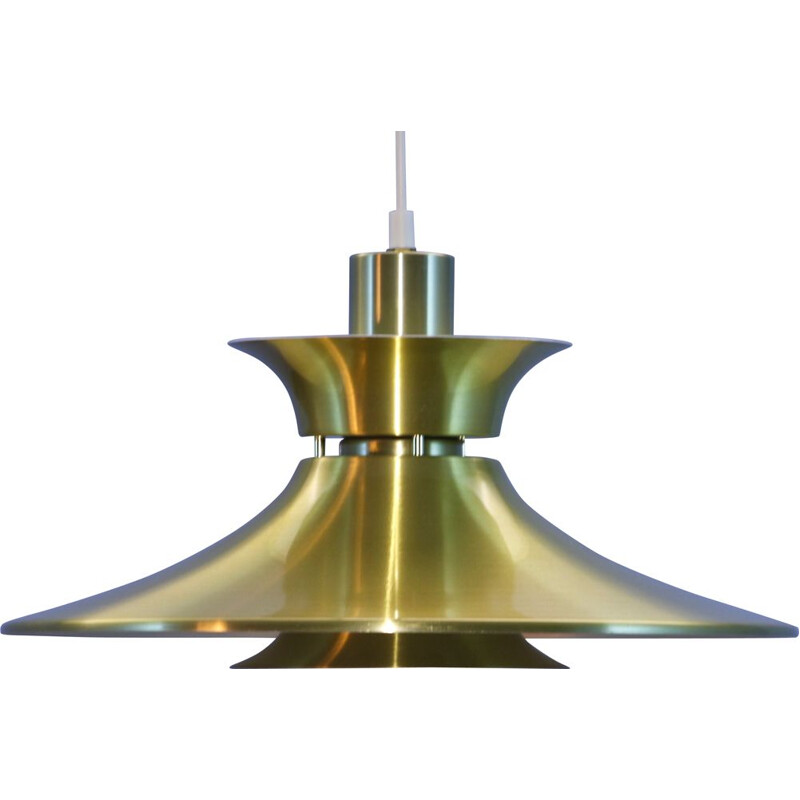 Vintage Danish brass pendant lamp, 1970s