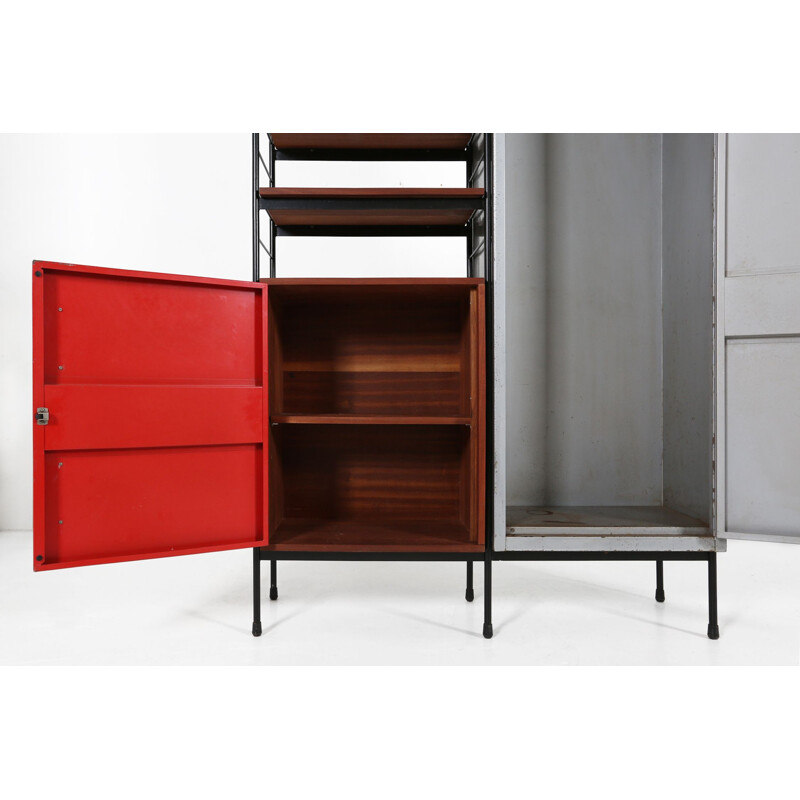 Vintage cabinet with red door by Willy Van der Meeren