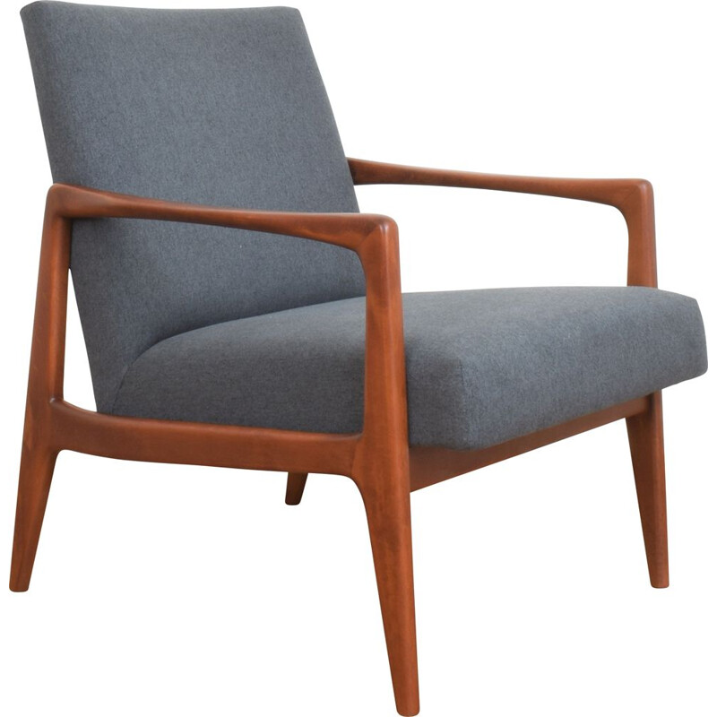 Vintage beechwood armchair, Denmark 1960s