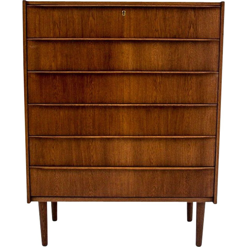 Vintage wood chest of drawers, Denmark 1960