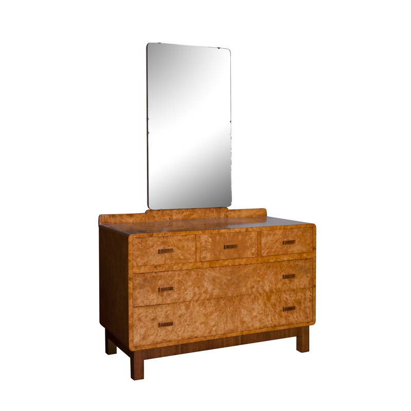 Dressing table in maple and walnut - 1930s