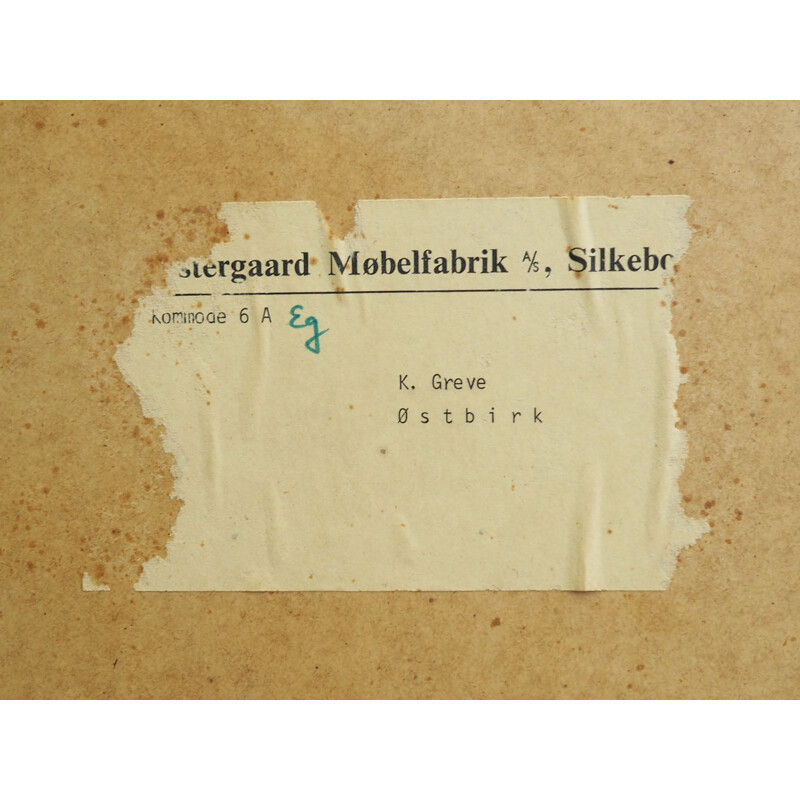 Cassettiera vintage in frassino di Westergaards Møbelfabrik, 1970