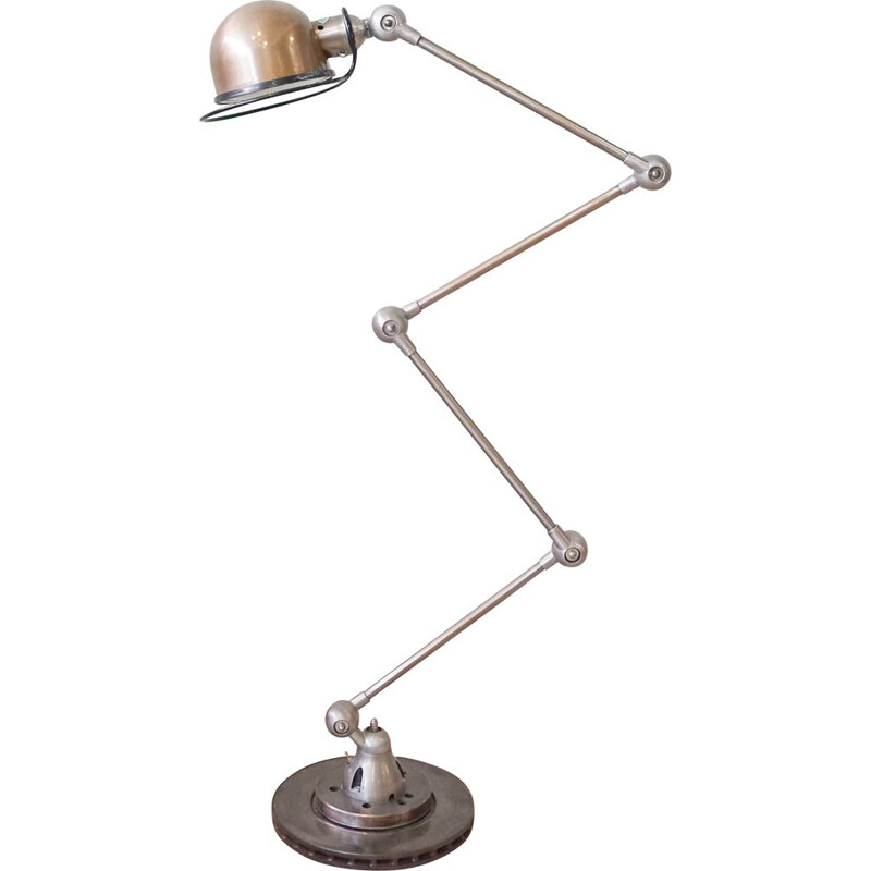 Vintage gelede vloerlamp van Jean-Louis Domecq voor Jieldé, 1950