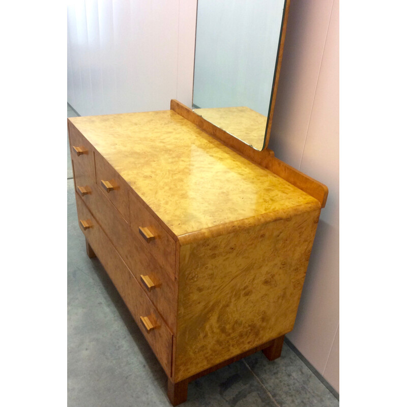 Dressing table in maple and walnut - 1930s