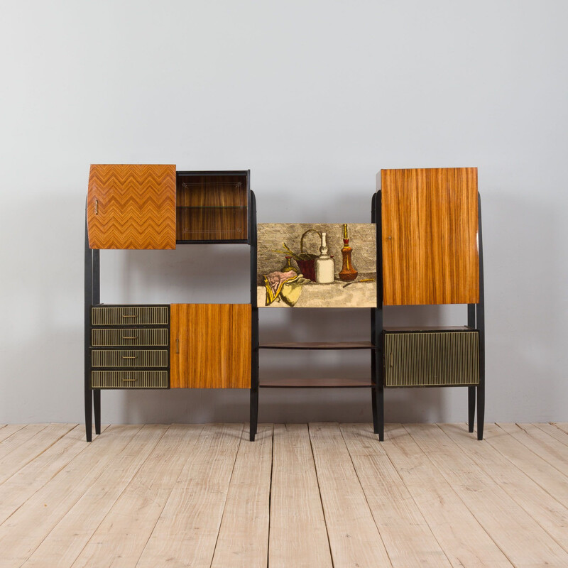 Mid century Italian wall unit, 1950s