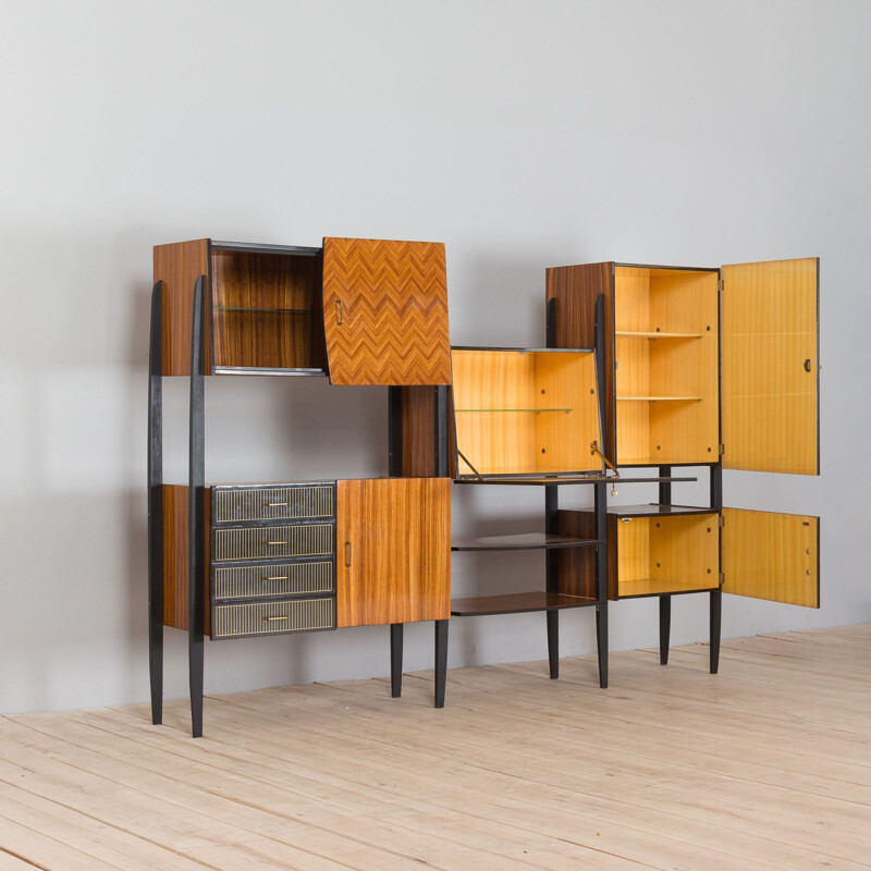 Mid century Italian wall unit, 1950s