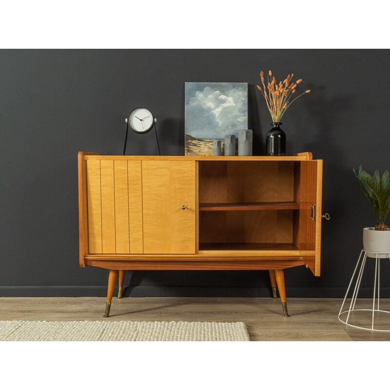 Vintage cherrywalnut highboard, Germany 1950s