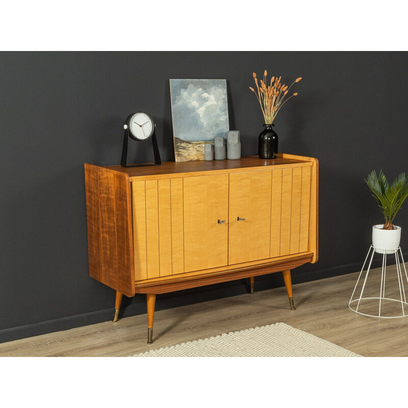 Vintage cherrywalnut highboard, Germany 1950s