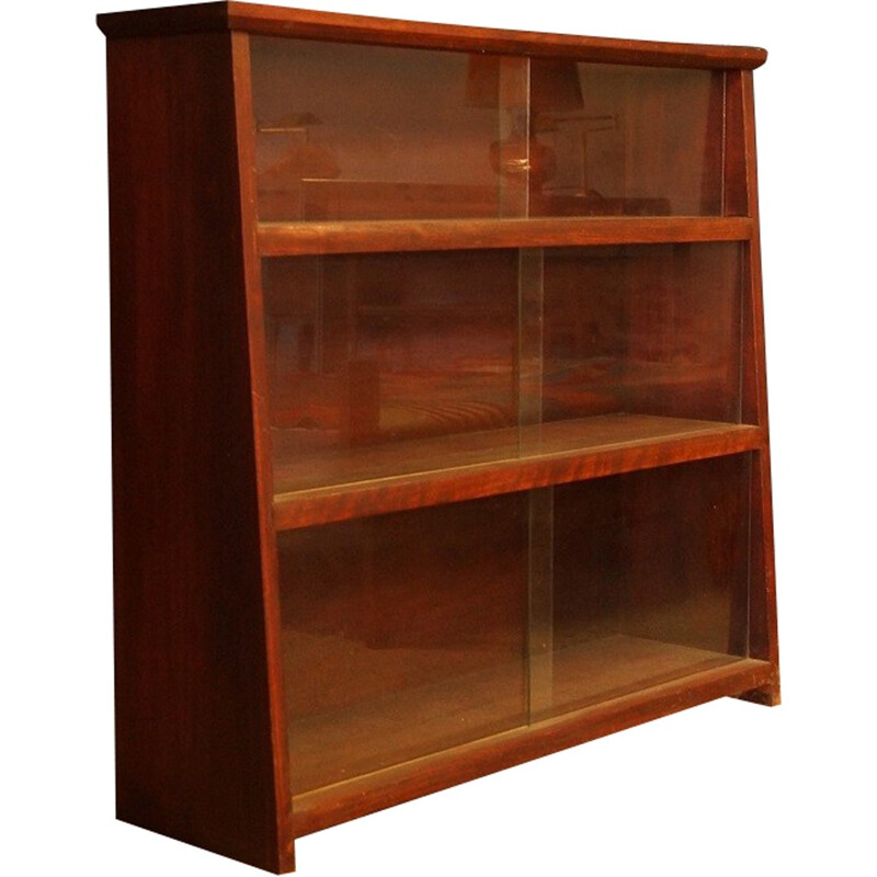 Bookcase in mahogany and glass - 1950s