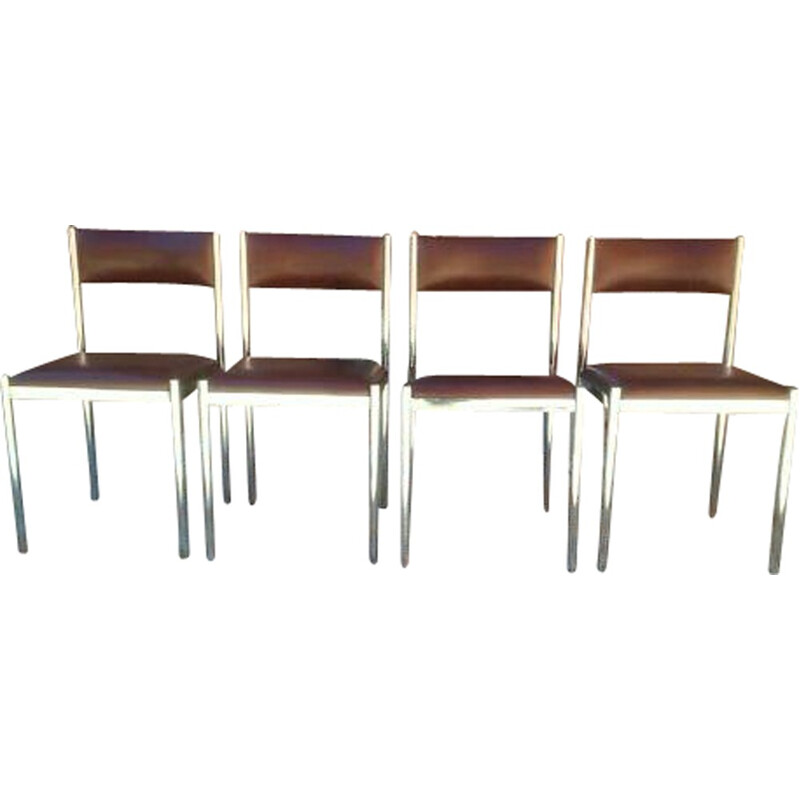 Set of four mid-century chairs - 1970s