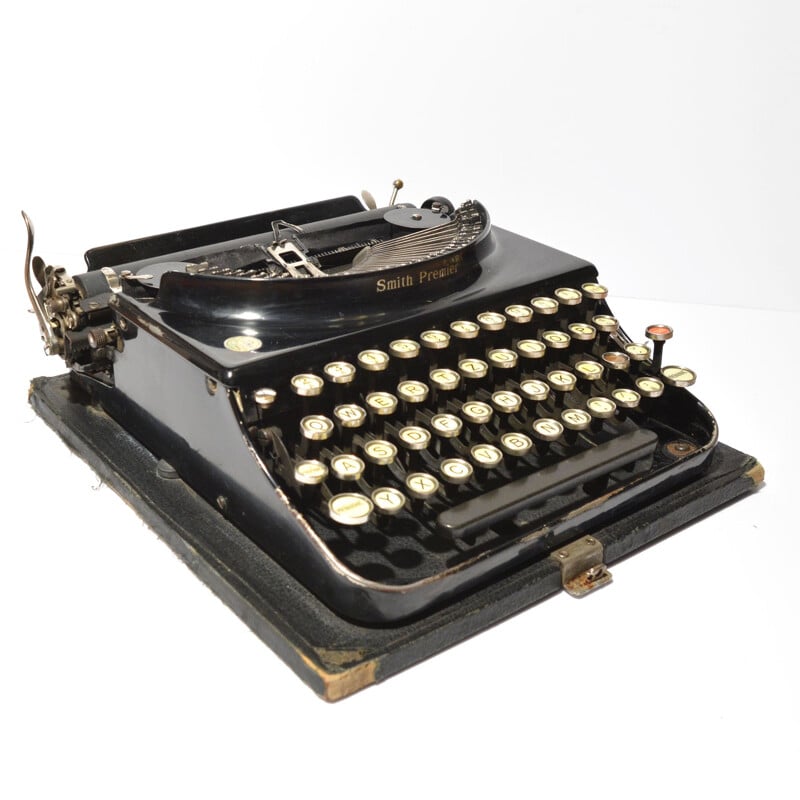 Machine à écrire portable vintage de Smith Premier, Etats-Unis 1930