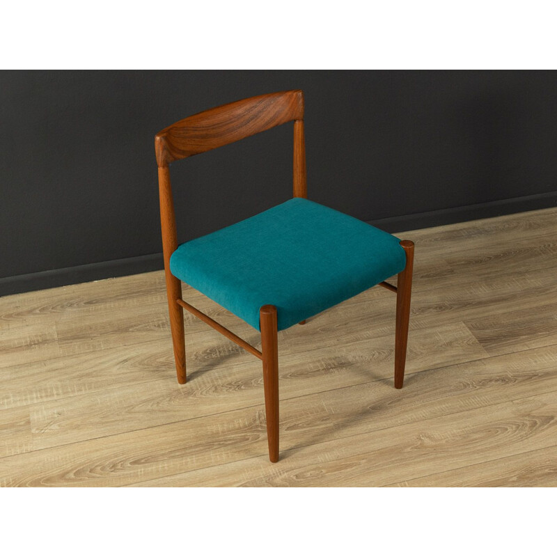 Paar vintage stoelen in teak en stof van H.W. Klein voor Bramin, Denemarken 1960