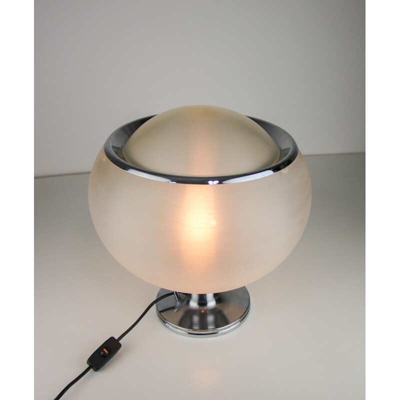 Lampe de table transparente vintage à bourgeon par Harvey Guzzini
