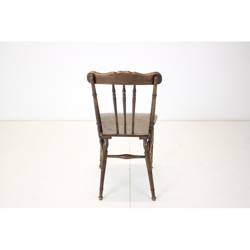 Wood vintage chair, Czechoslovakia 1910s