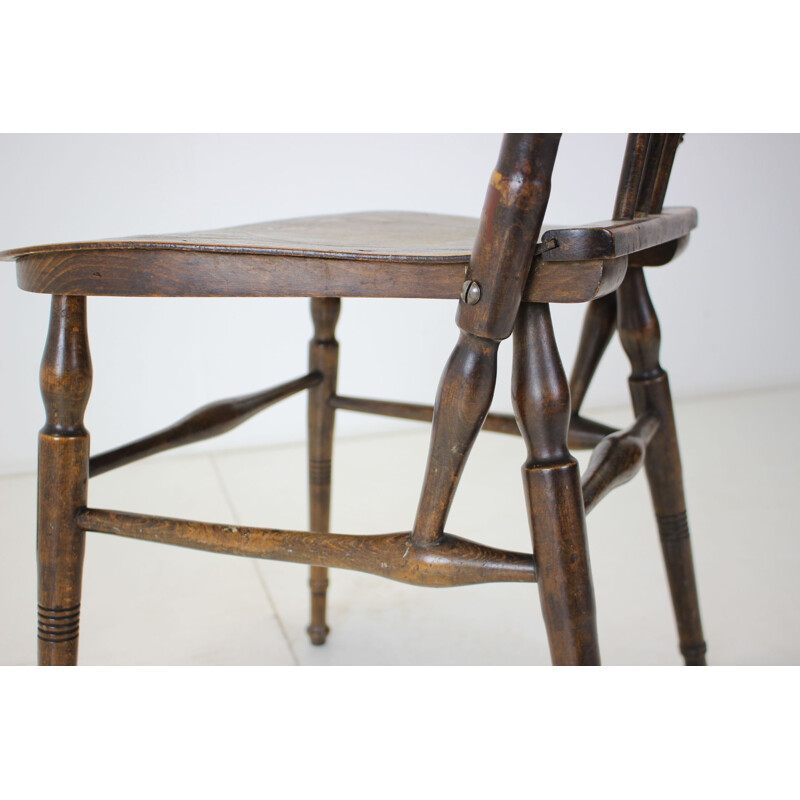 Silla de madera vintage, Checoslovaquia 1910