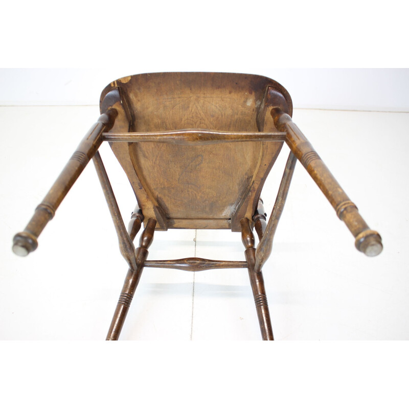 Vintage houten stoel, Tsjechoslowakije 1910