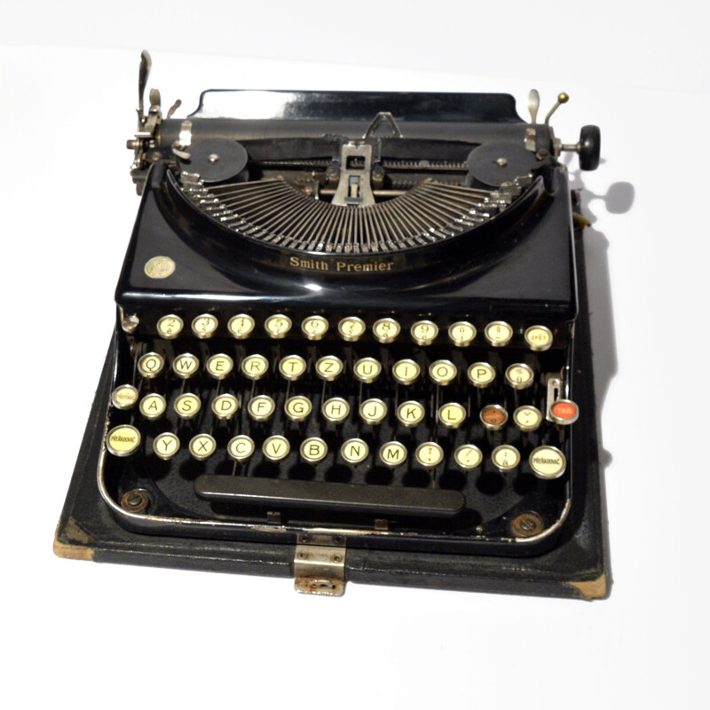Machine à écrire portable vintage Smith Premier, USA 1930