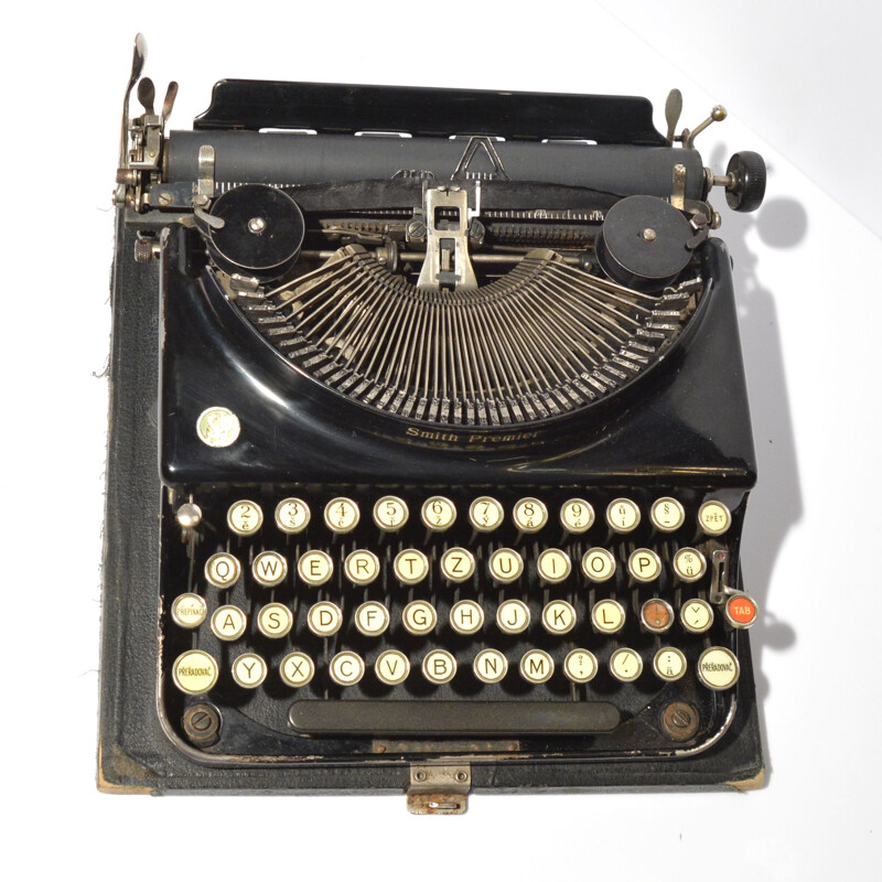 Machine à écrire portable vintage Smith Premier, USA 1930