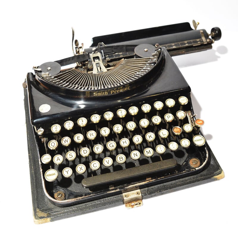 Machine à écrire portable vintage de Smith Premier, Etats-Unis 1930