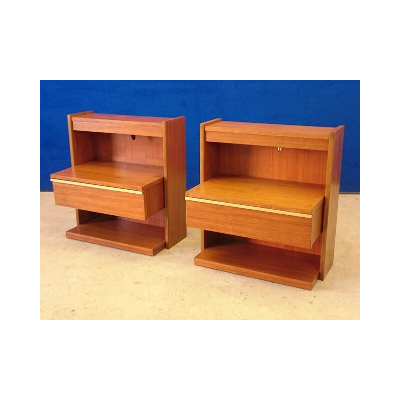 Pair of Scandinavian bedside tables - 1960s