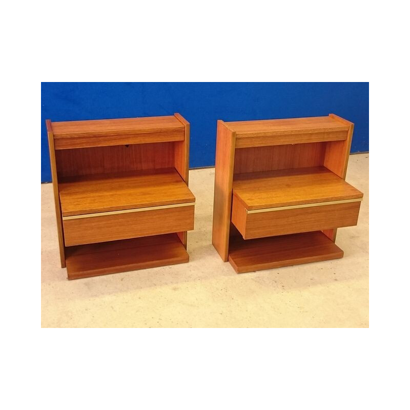 Pair of Scandinavian bedside tables - 1960s